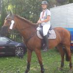 Joana Vo&szlig; und Cool Caramel 
3.Platz Springen Klasse L mit Stechen